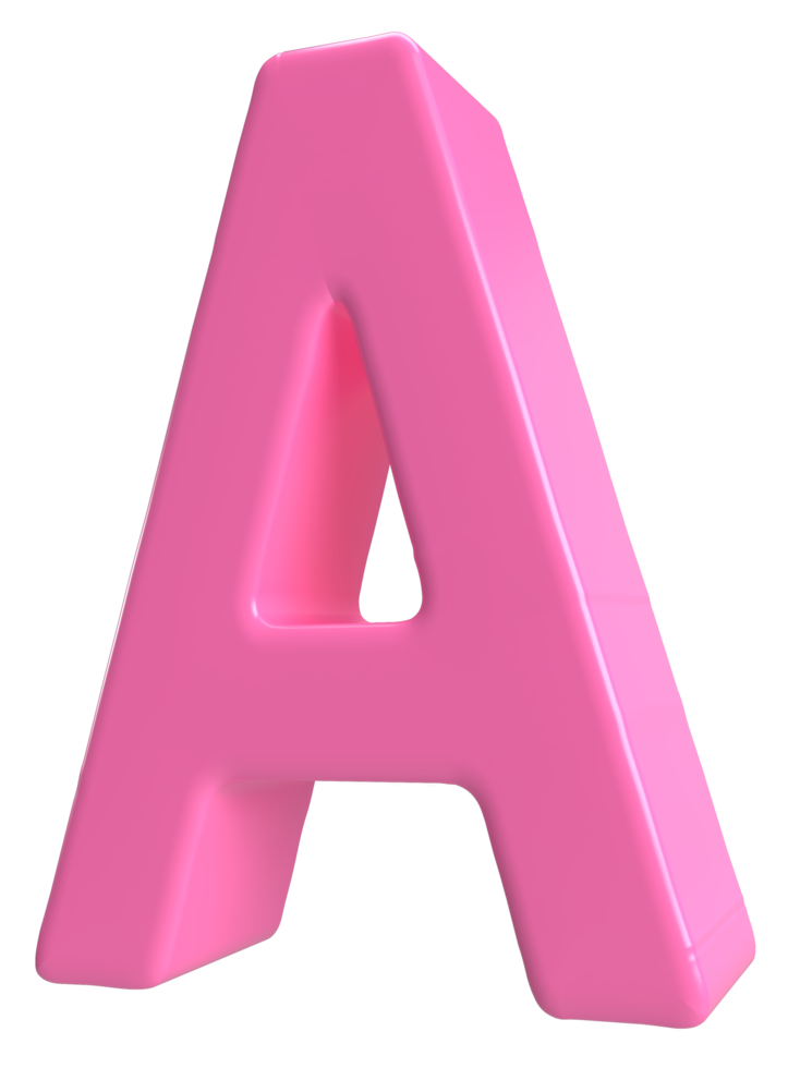 3D letter A png