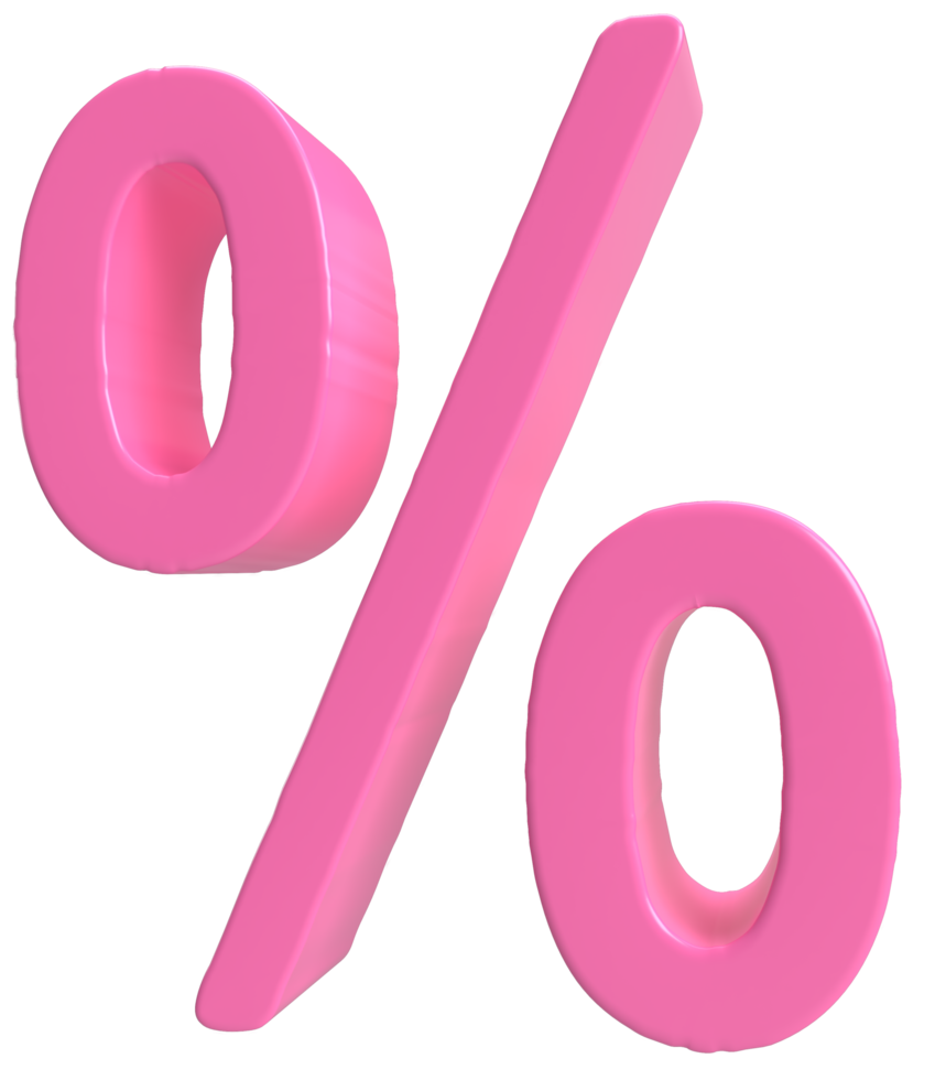 3d percent sign png