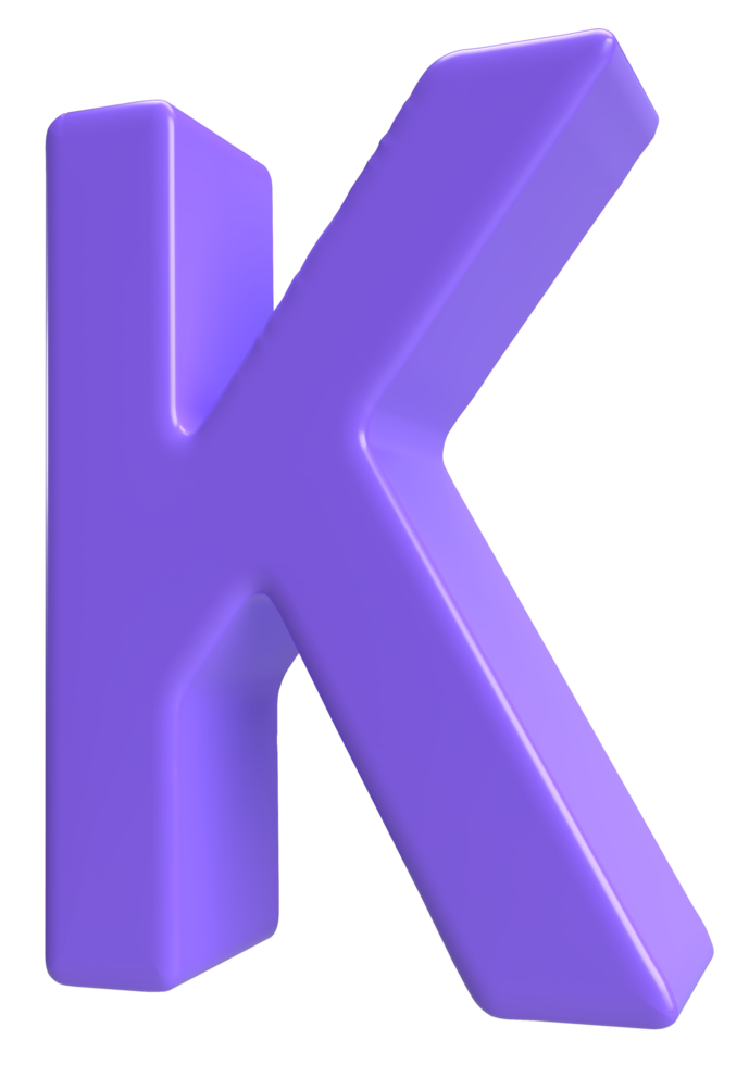 3D letter K png