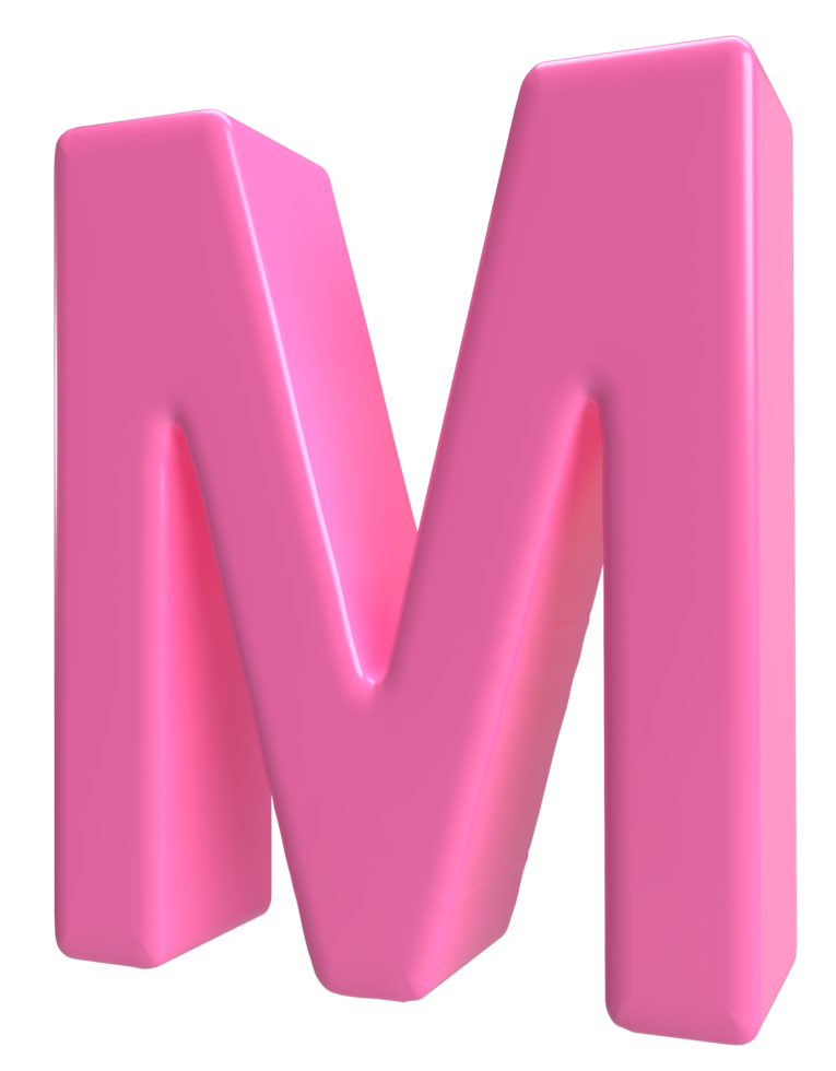 3D letter M png