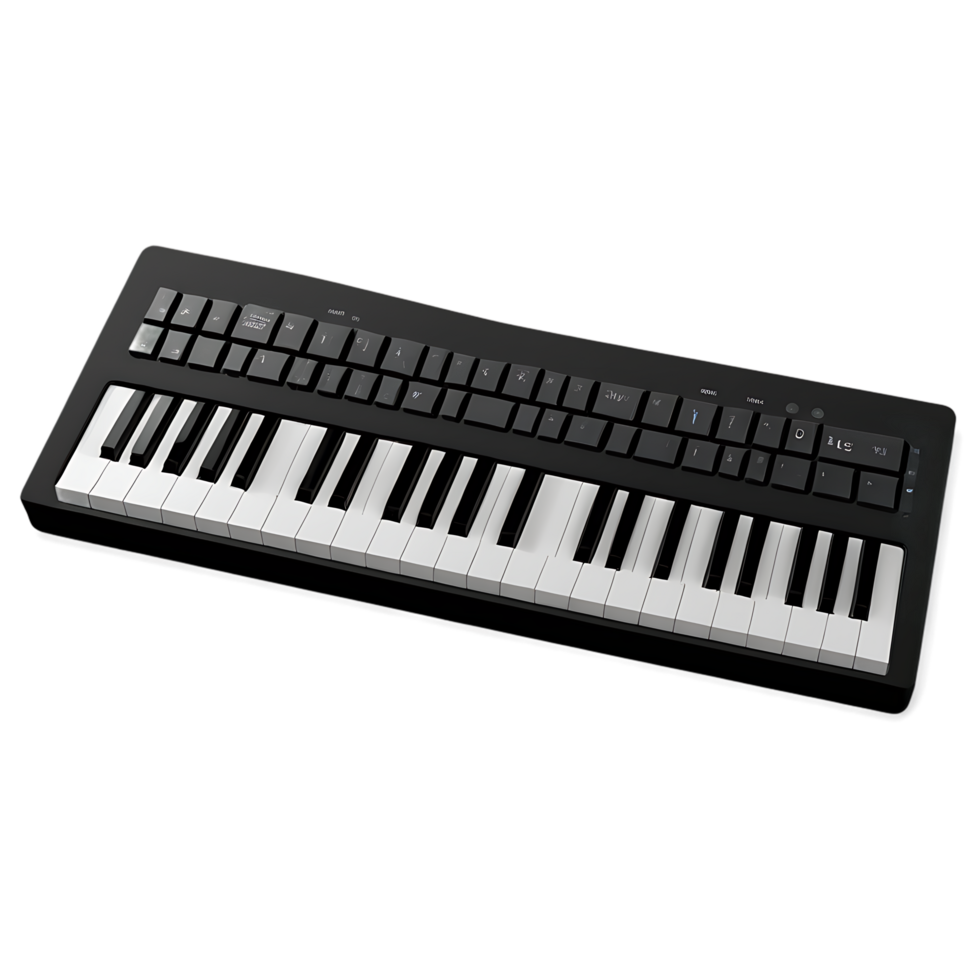 an electronic keyboard on a transparent background png