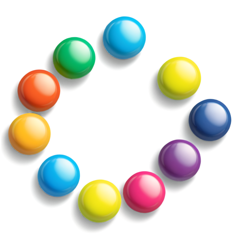 colorful candy balls on a transparent background png
