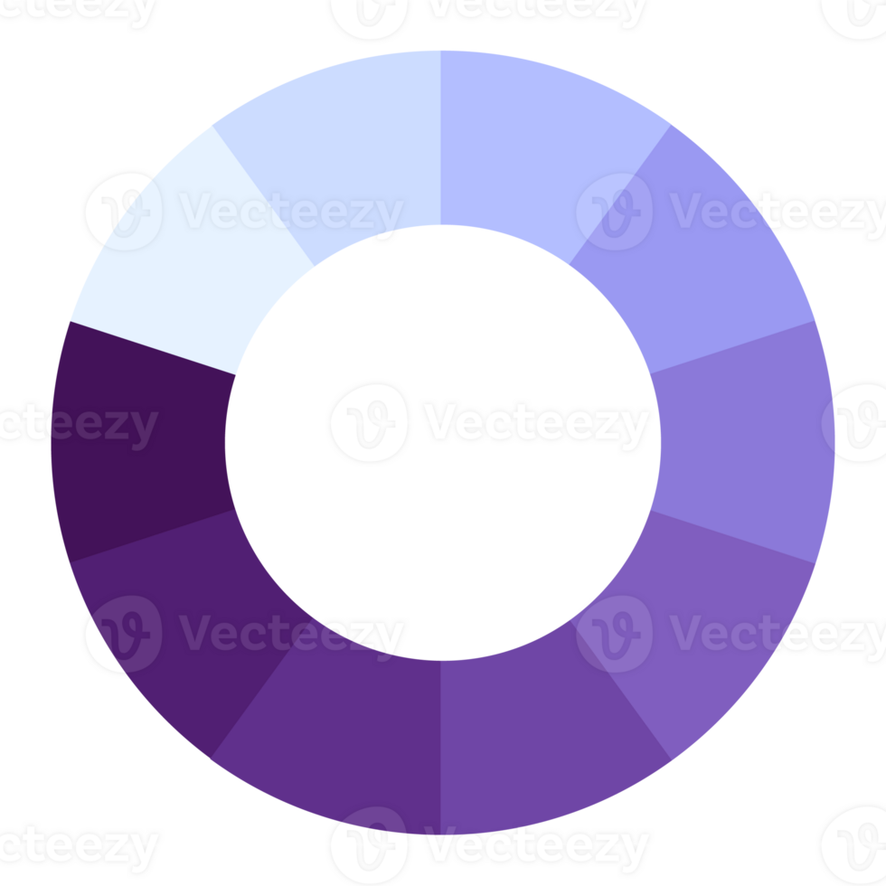 Infographic with 10 steps, blue tone. png