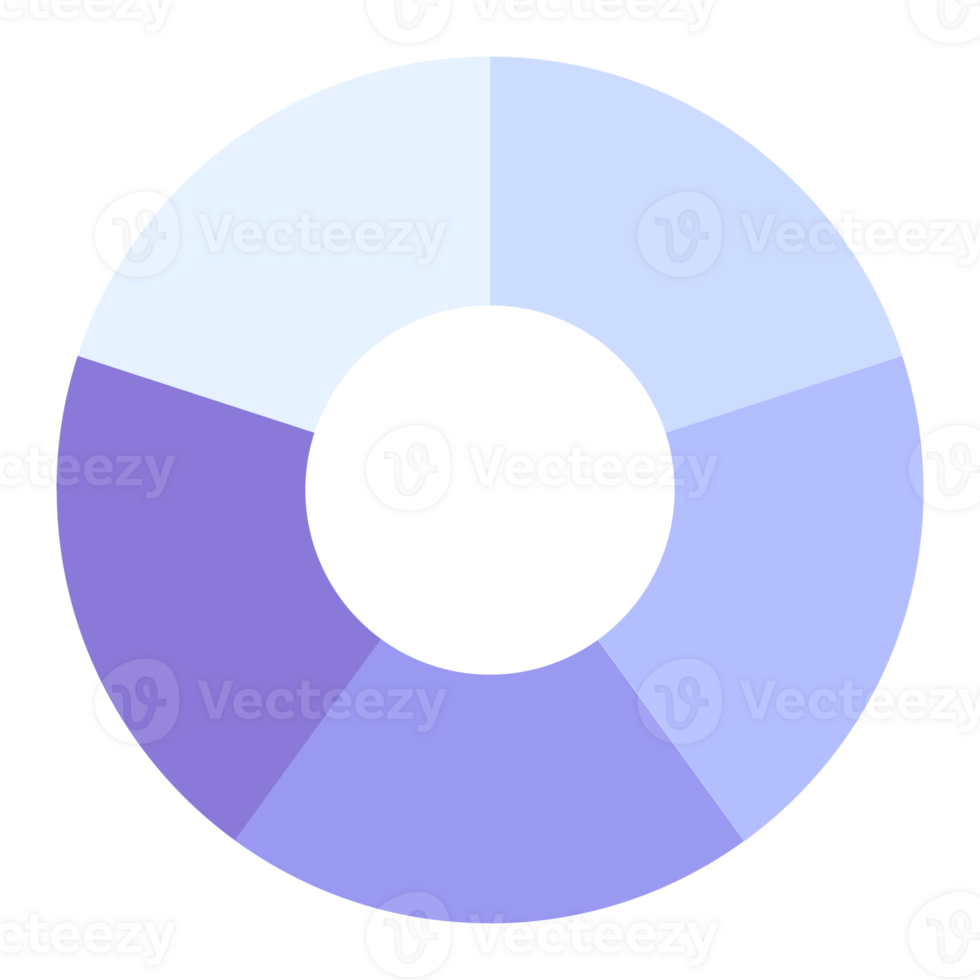 Infographic with 5 steps, blue tone. png