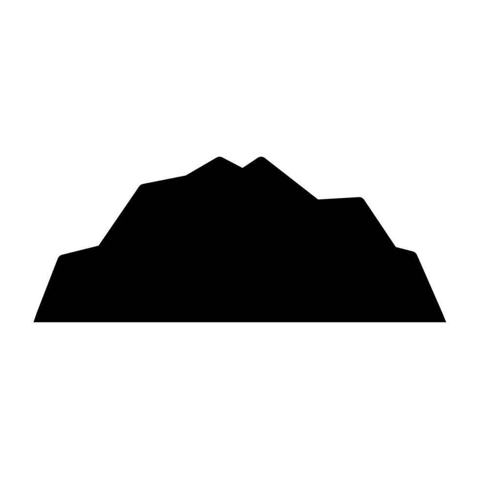 Silhouette of mountains on a white background. illustration. vector
