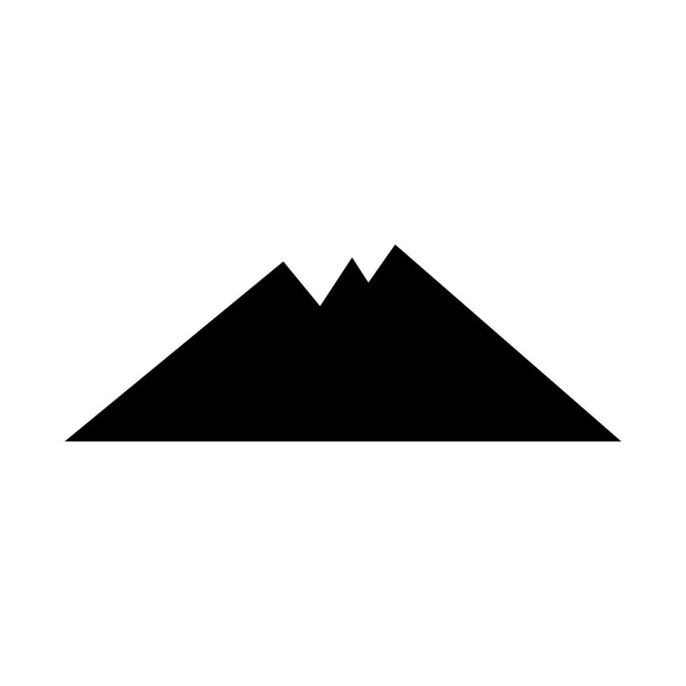 Mountains icon. Mountain peak sign. Flat style black icon on white. vector