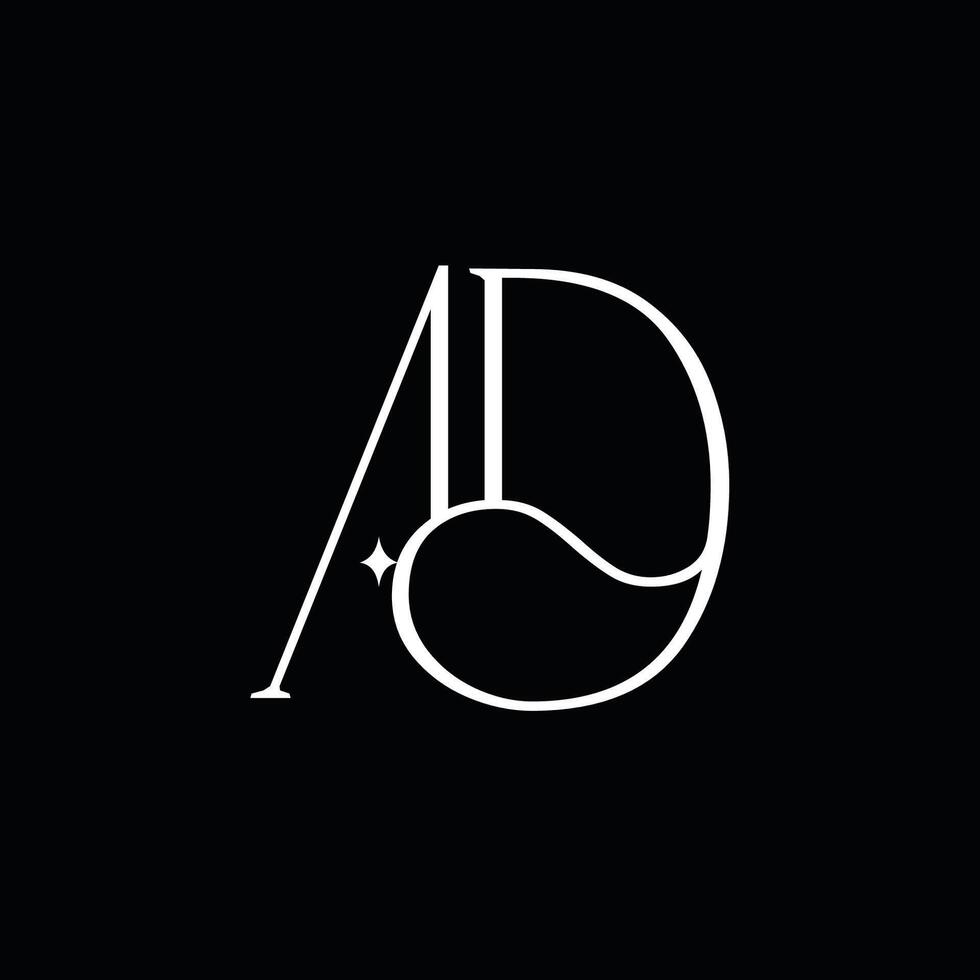 initial letter AD vector