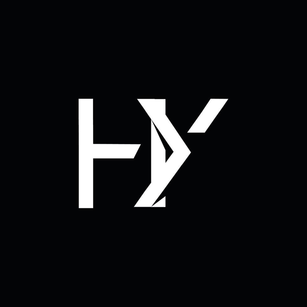 Initial letter ogo design HY vector