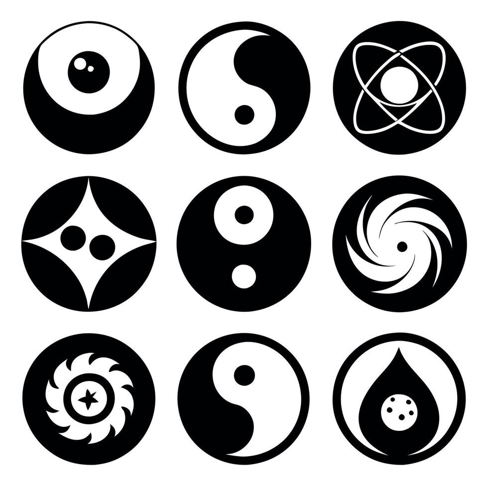 陰陽　YING YANG yin and yang symbol 55332479 Vector Art at Vecteezy