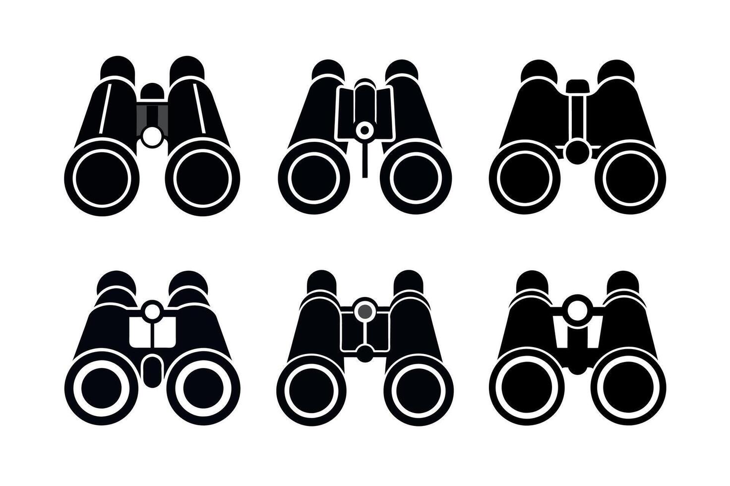 Binoculars silhouette Icon design vector