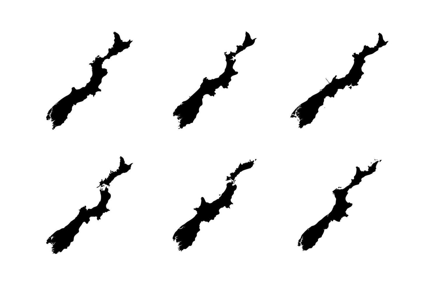 Maps of New Zealand vector