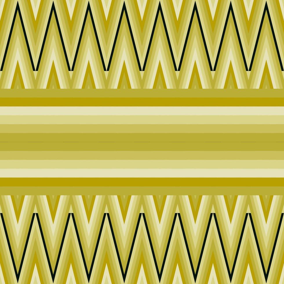 Vibrant Chevron and Striped Yellow Pattern vector