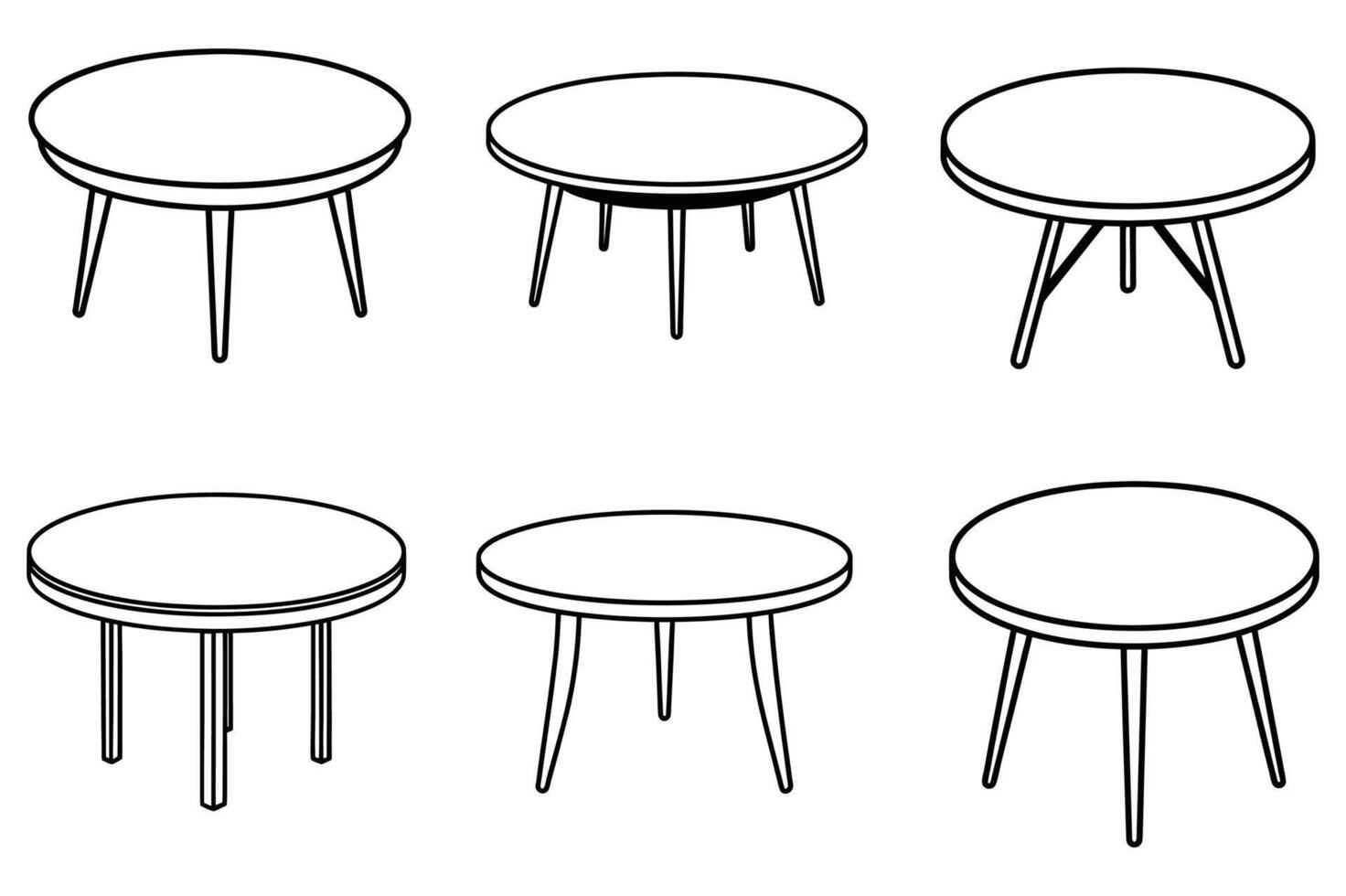 A Simple Round Table Designs vector