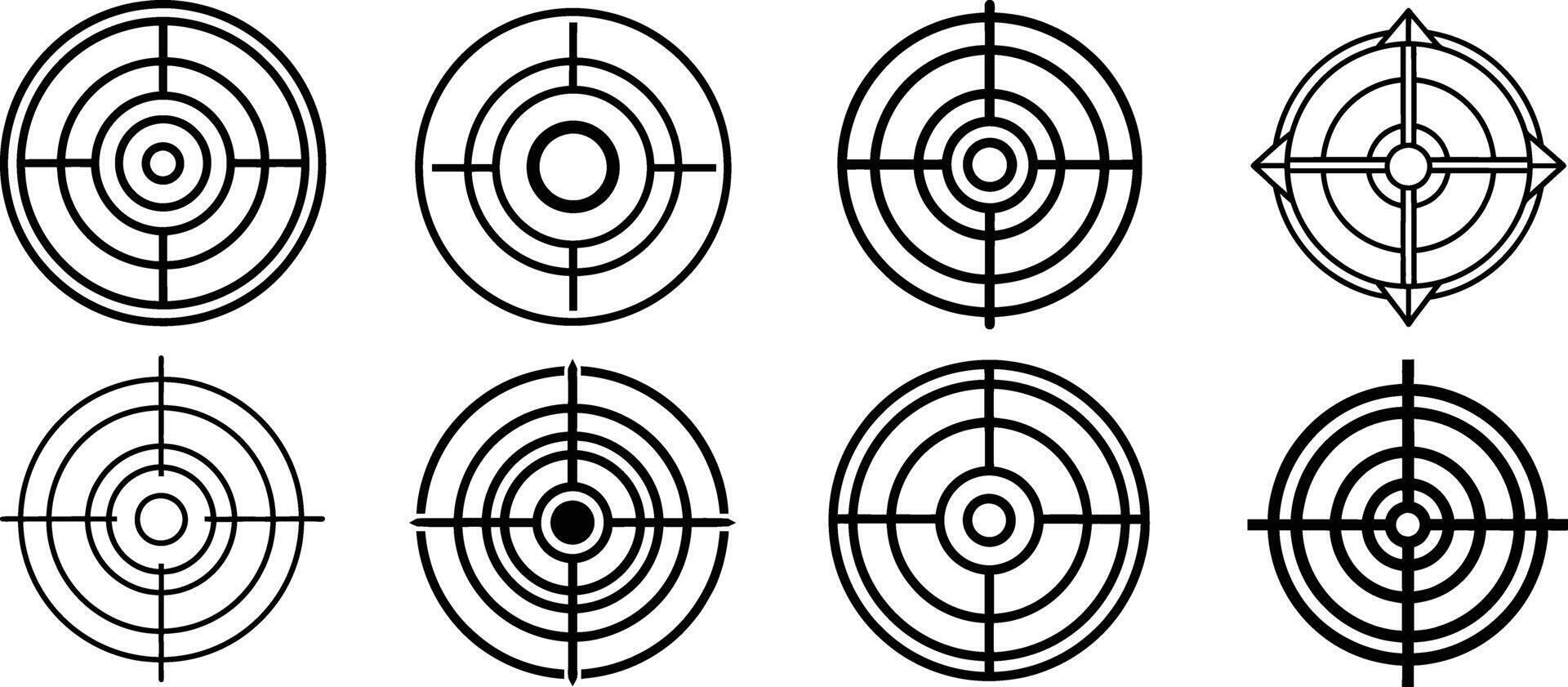 Target Outlines for Design or Print vector