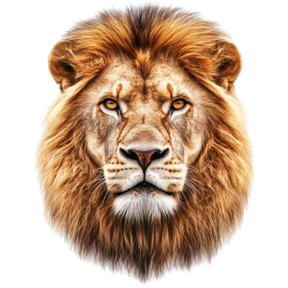 Lion Portrait Front View png