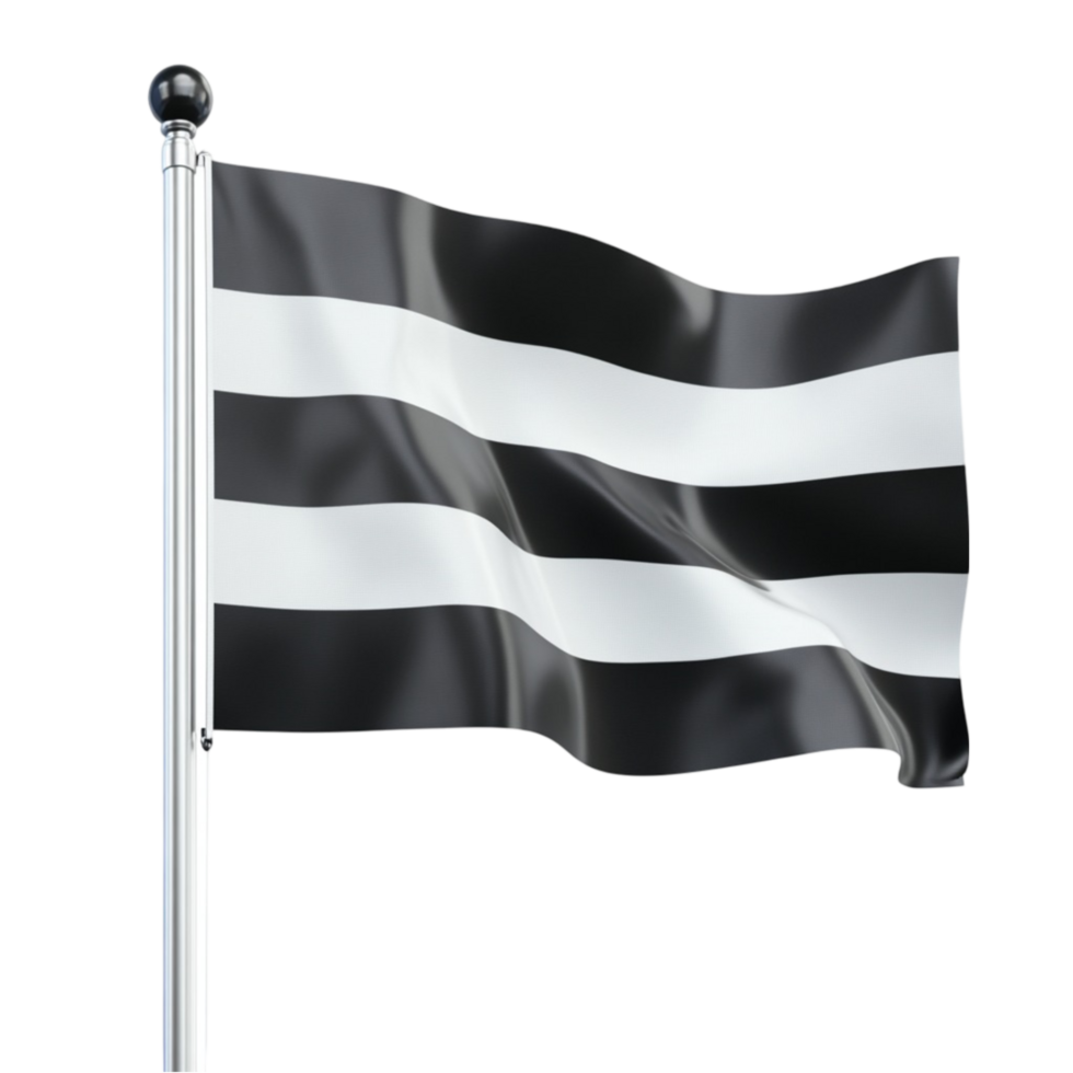 Racing Flag Fluttering in the Wind on Transparent Background png