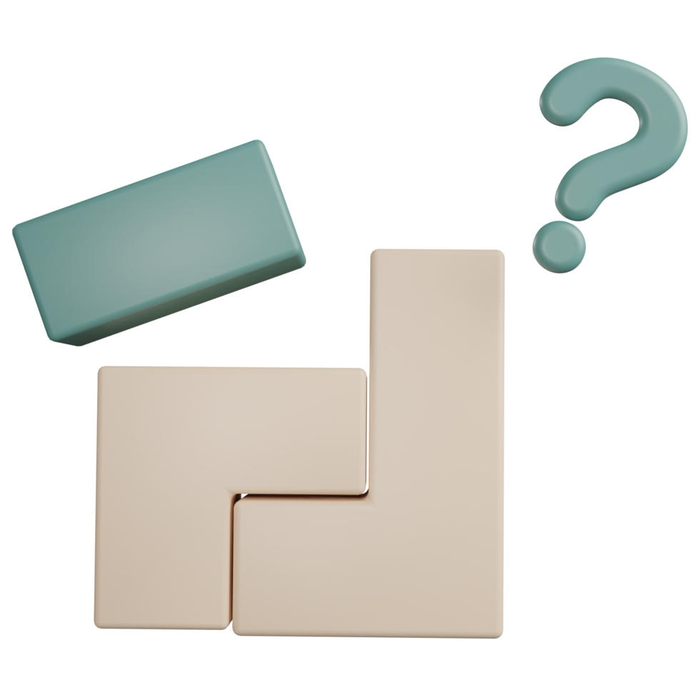3d Illustration of Puzzle Piece png