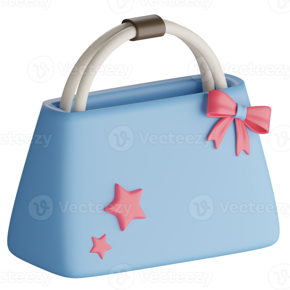 3d Illustration of Birthday Bag png