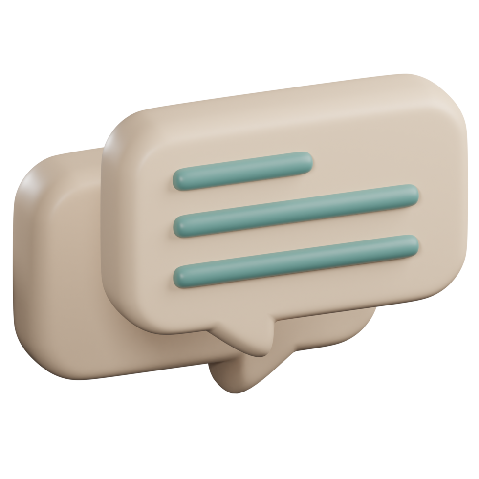 3d Illustration of Message Bubble png