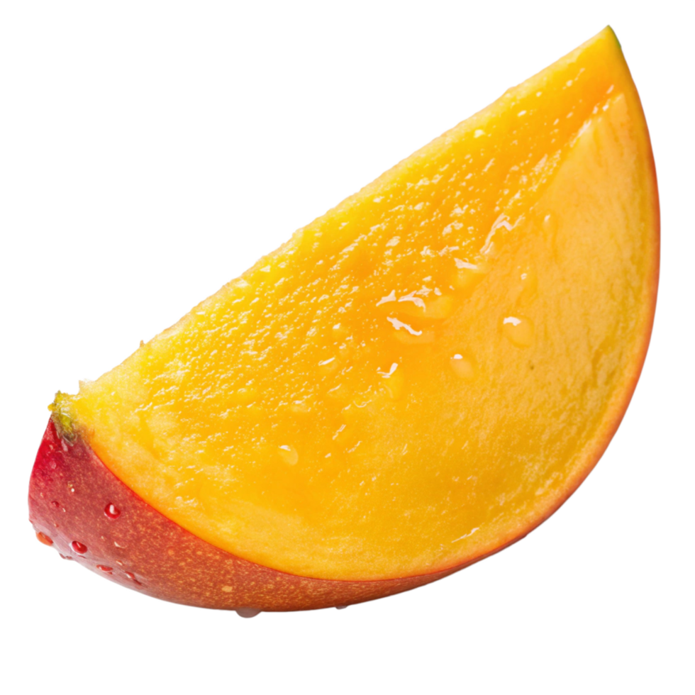 mango slice is isolated on transparent background png