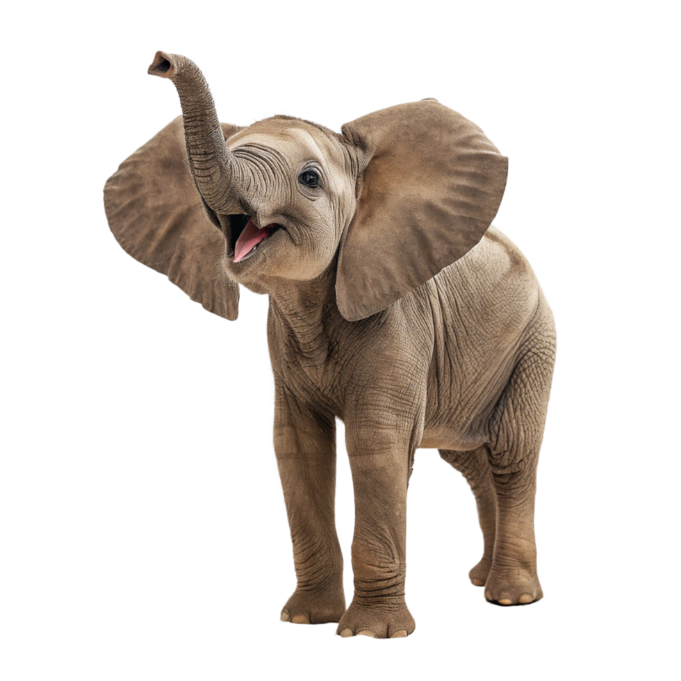 beautiful elephant is isolated on transparent background png