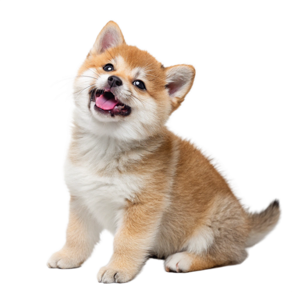 funny puppy dog is isolated on the transparent background png