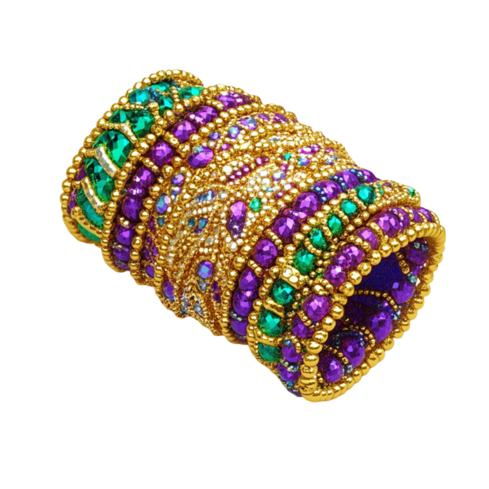 Golden Mardi Gras Beads png