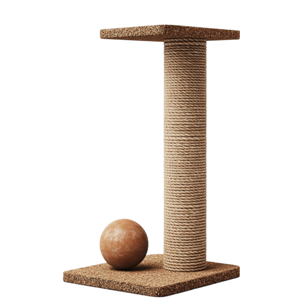Cat Scratching Post with Ball png