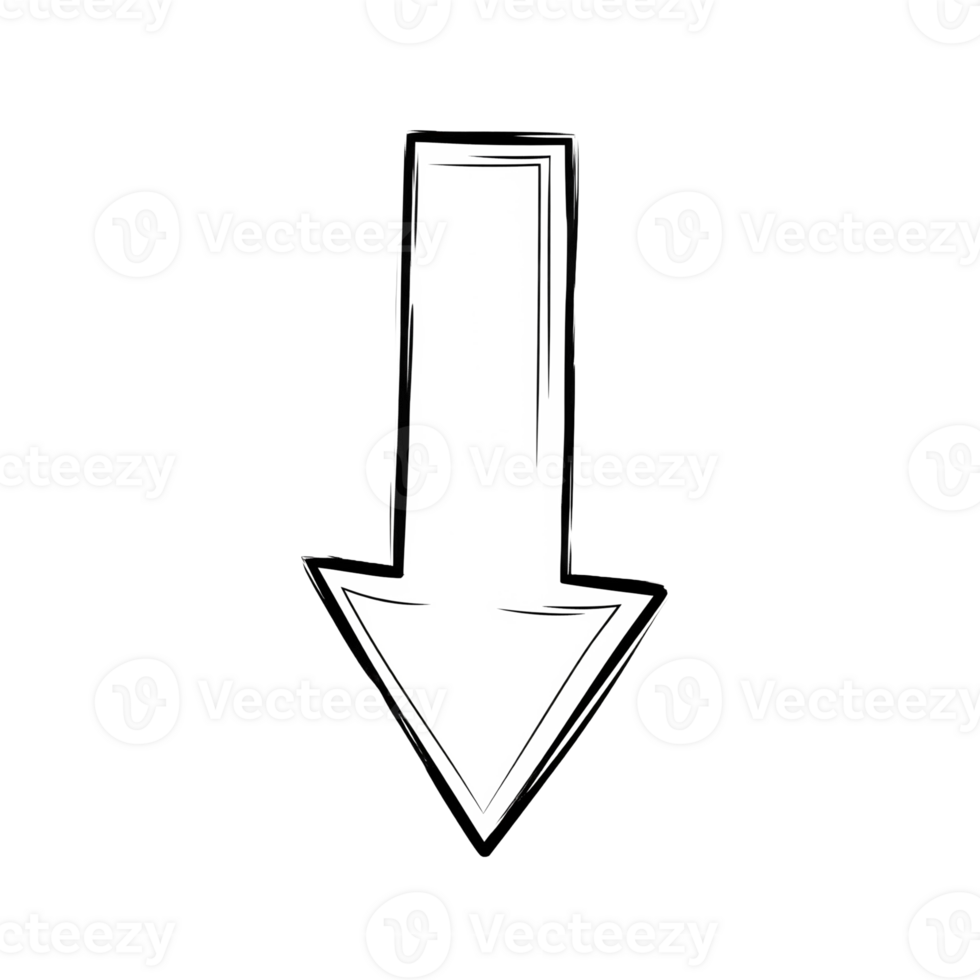 Grunge-Effect Black Arrow Illustration, Perfect for Marketing, Logos, and Edgy Designs. 3d render of an icon png