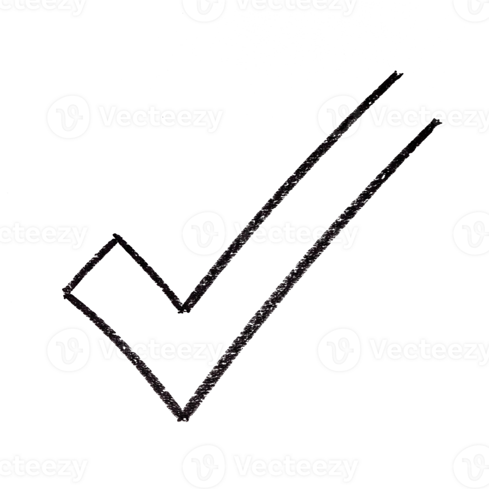 Abstract Black Tick Mark with Organic Texture, Perfect for Branding, Logos, and Design Elements. png