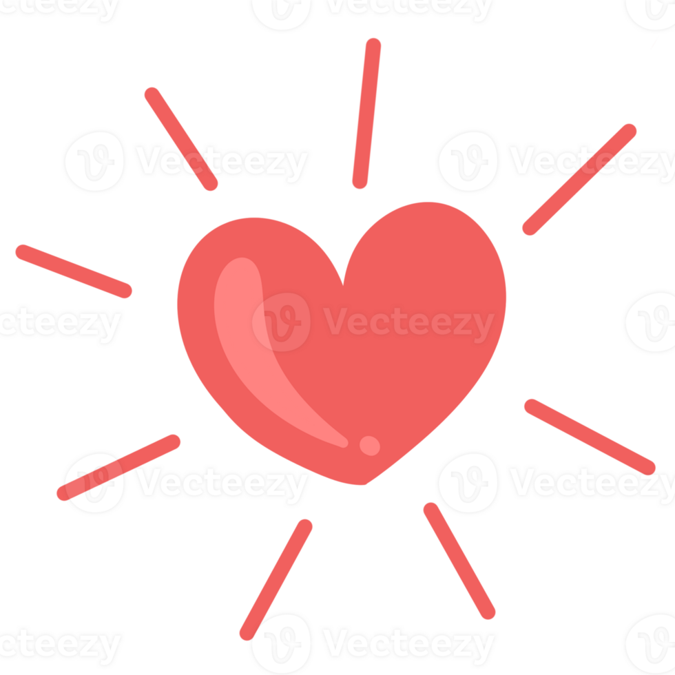 Red shape heart png