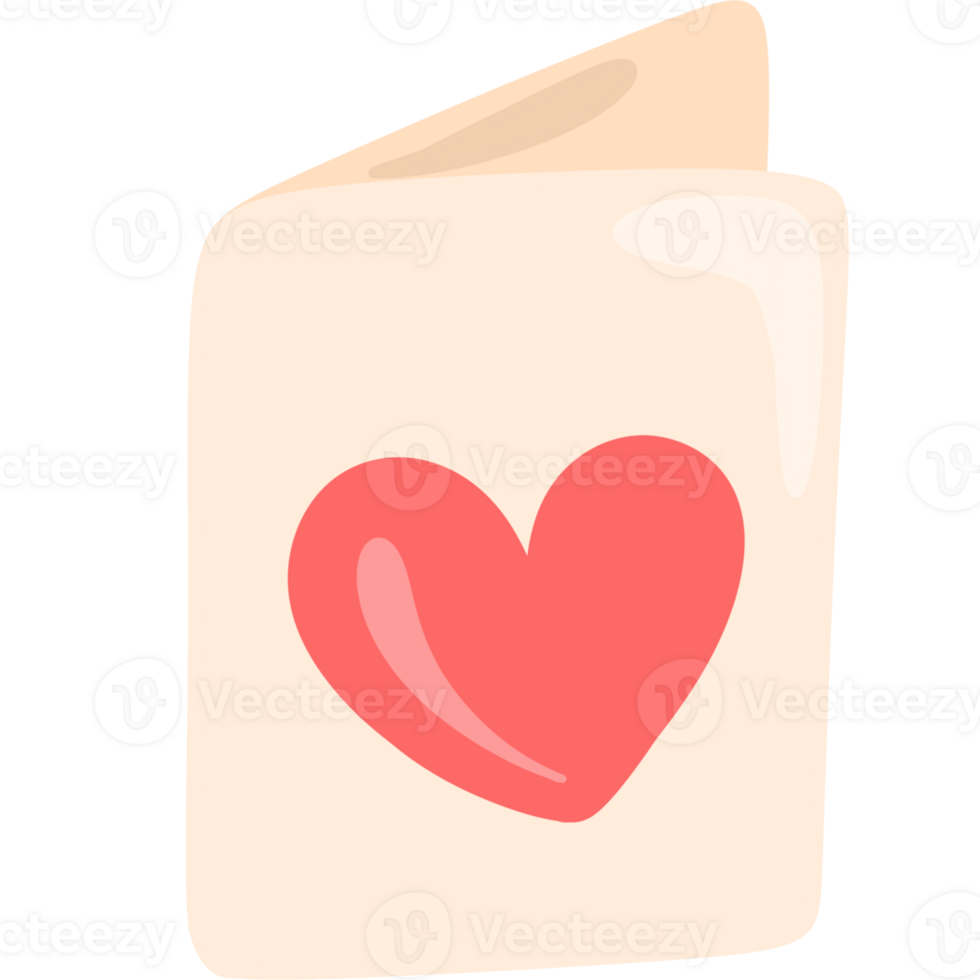 Valentine lettering card , heart top on a card png