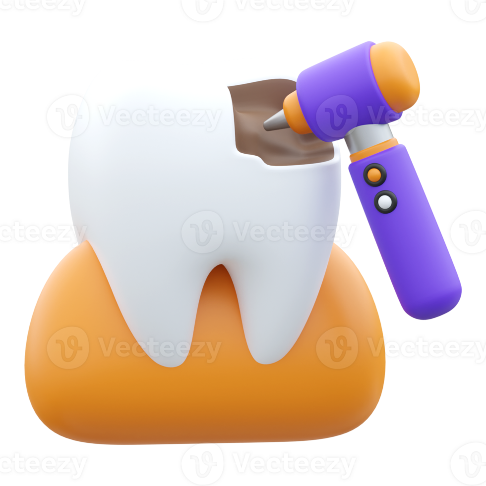 Tooth Drill 3D Illustration png