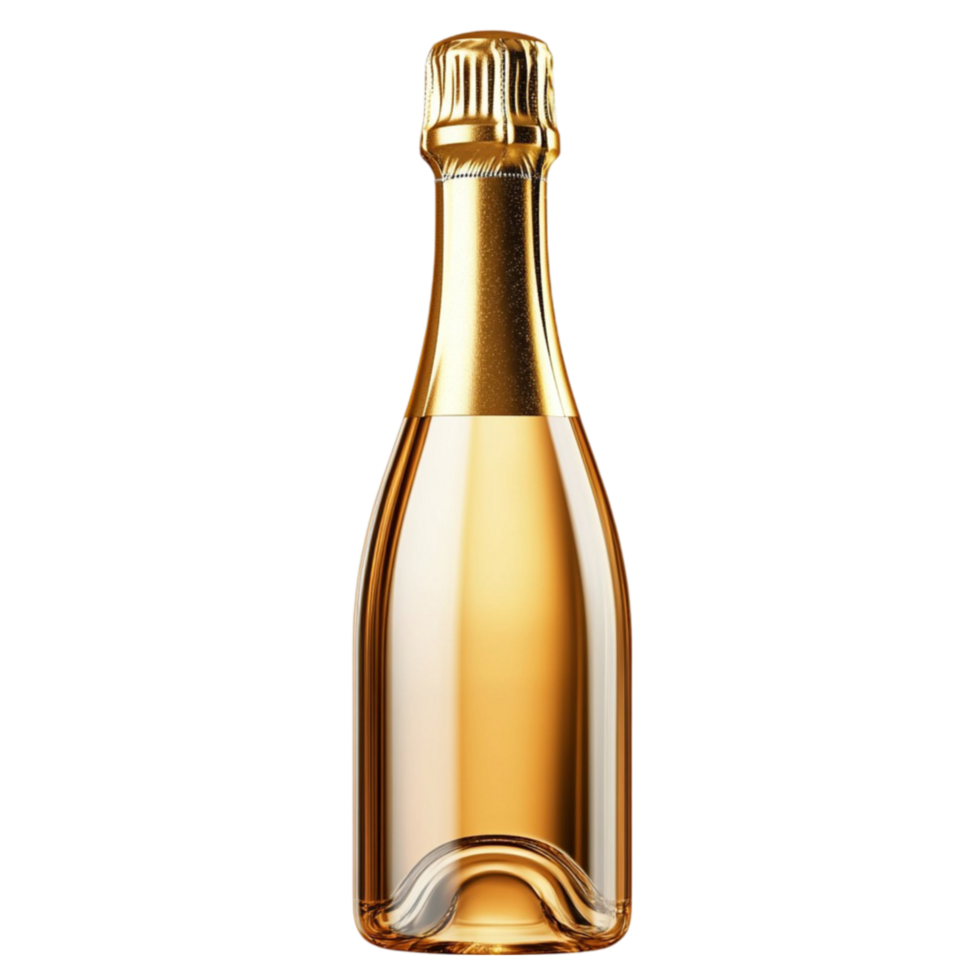 A bottle of champagne 3d png