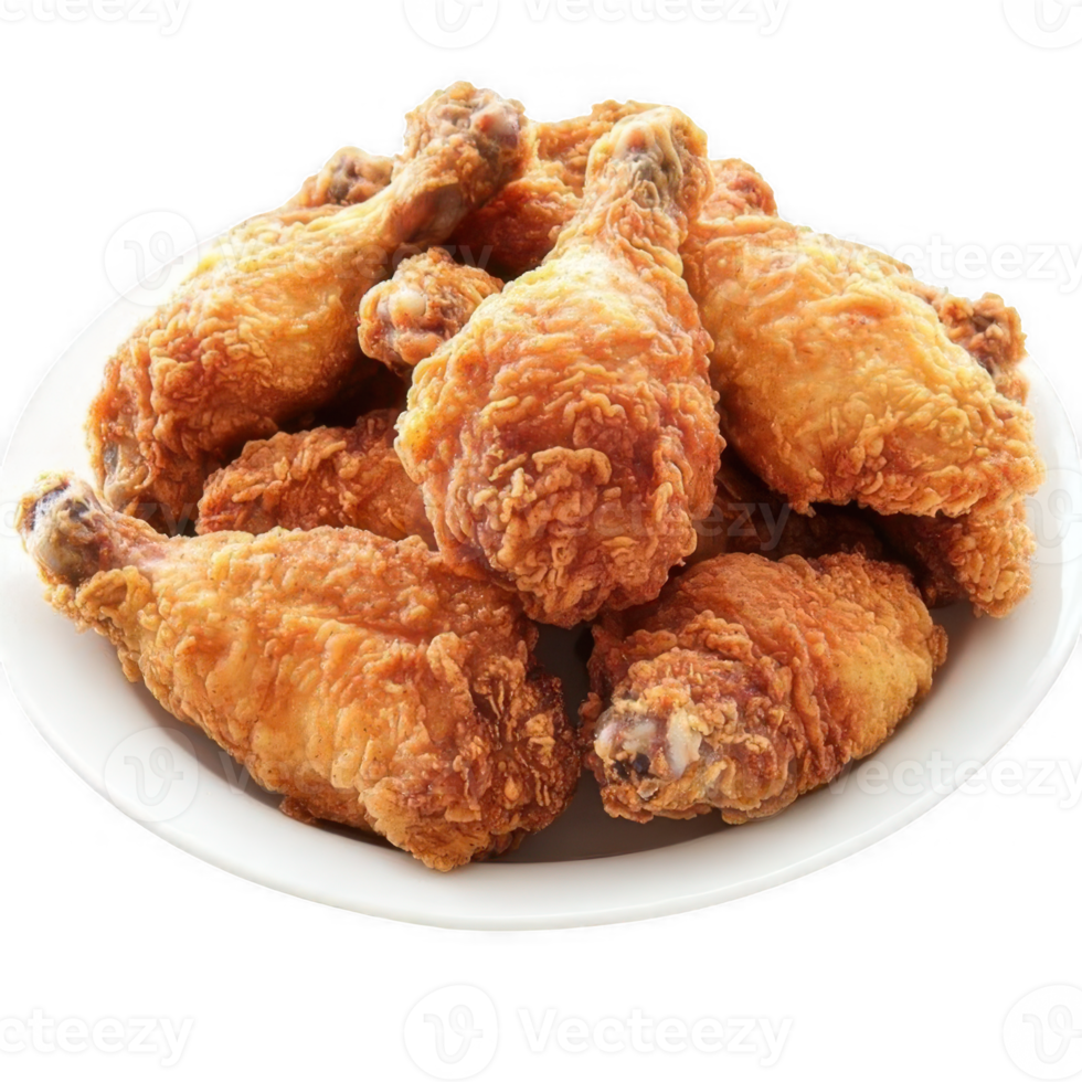 Fried chicken. Top view. png