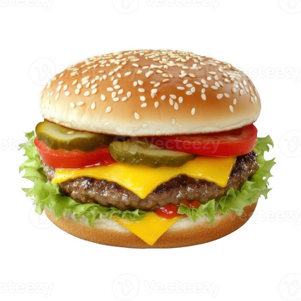Hamburger. transparent background. png