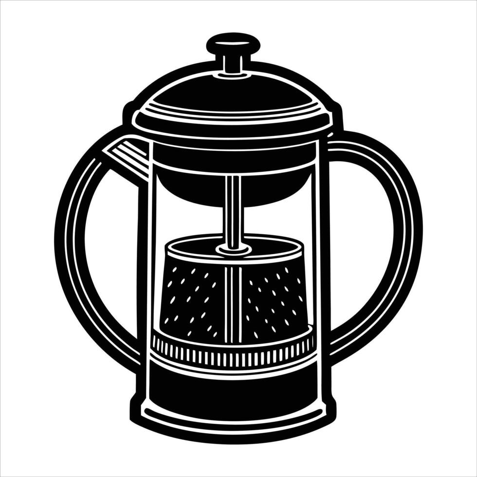 Vintage illustration of a coffee maker vector