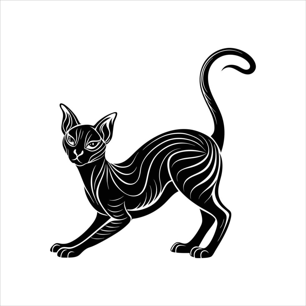Sphynx Cat Silhouette Vectors