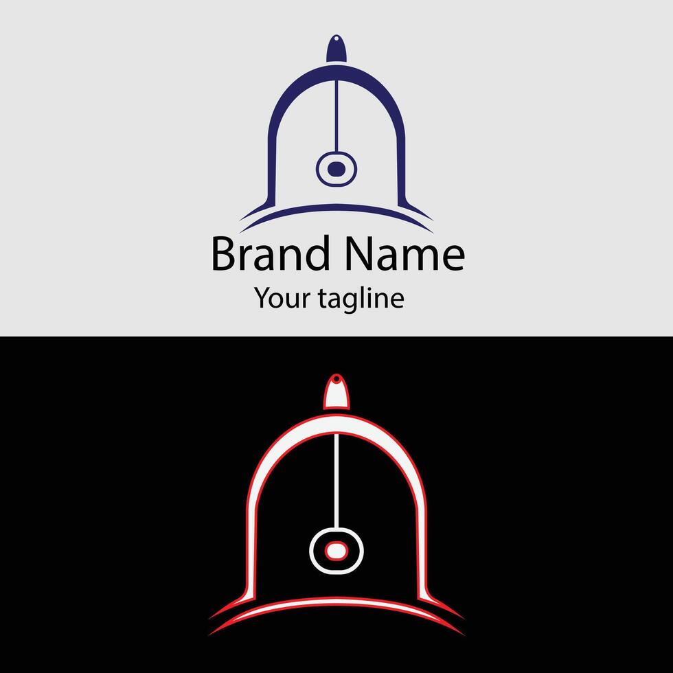 Alarm Shape Unique Latest Logo Design For Business Company vector