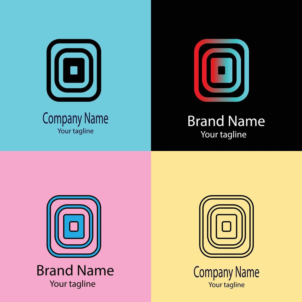 Beautiful logo design with different designs of the same shape For business company. vector