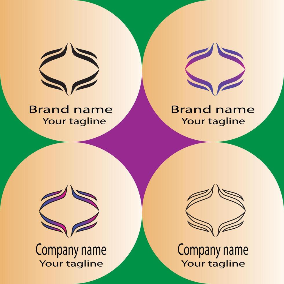Latest Latest logo design with different designs of the same shape For business company. vector