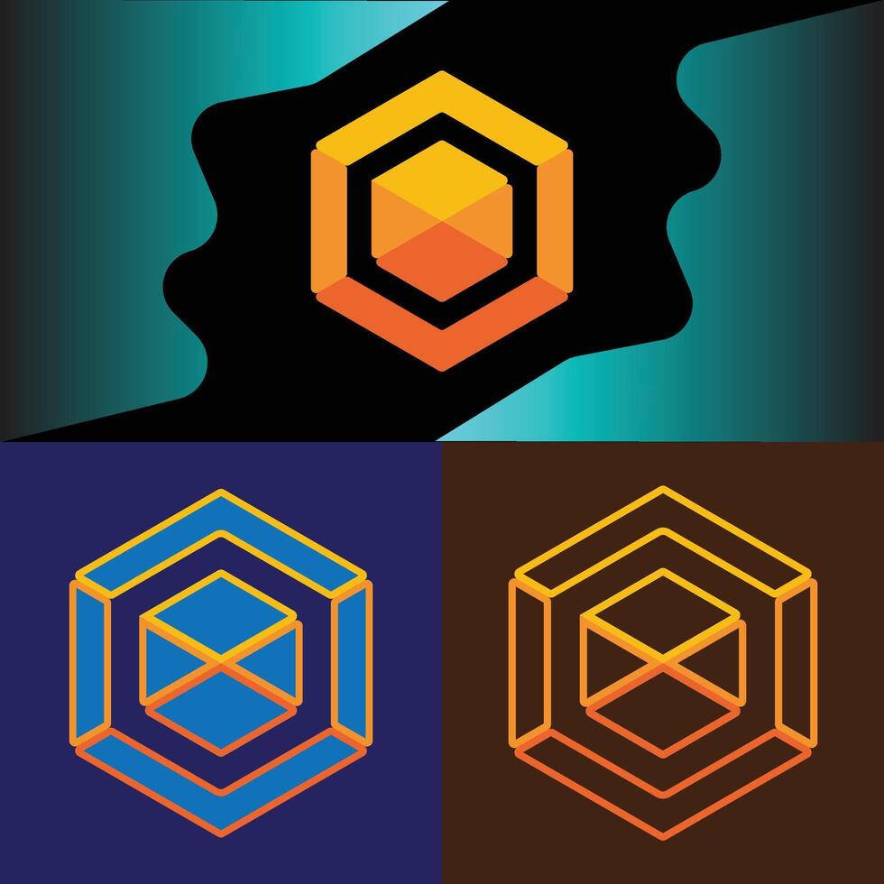 Unique Elite logo design with different designs of the same shape For business company. vector
