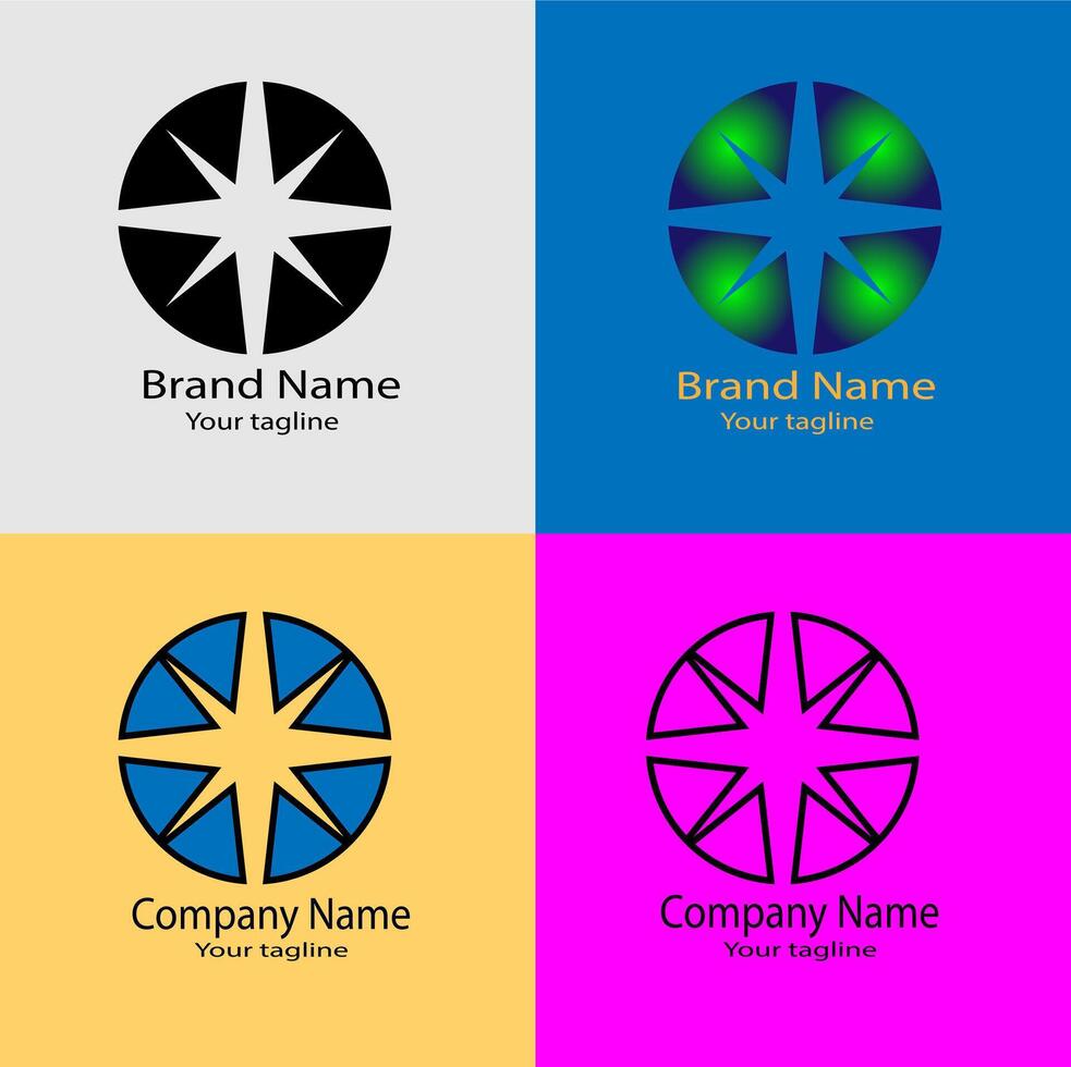 Latest Precious logo design with different designs of the same shape For business company. vector