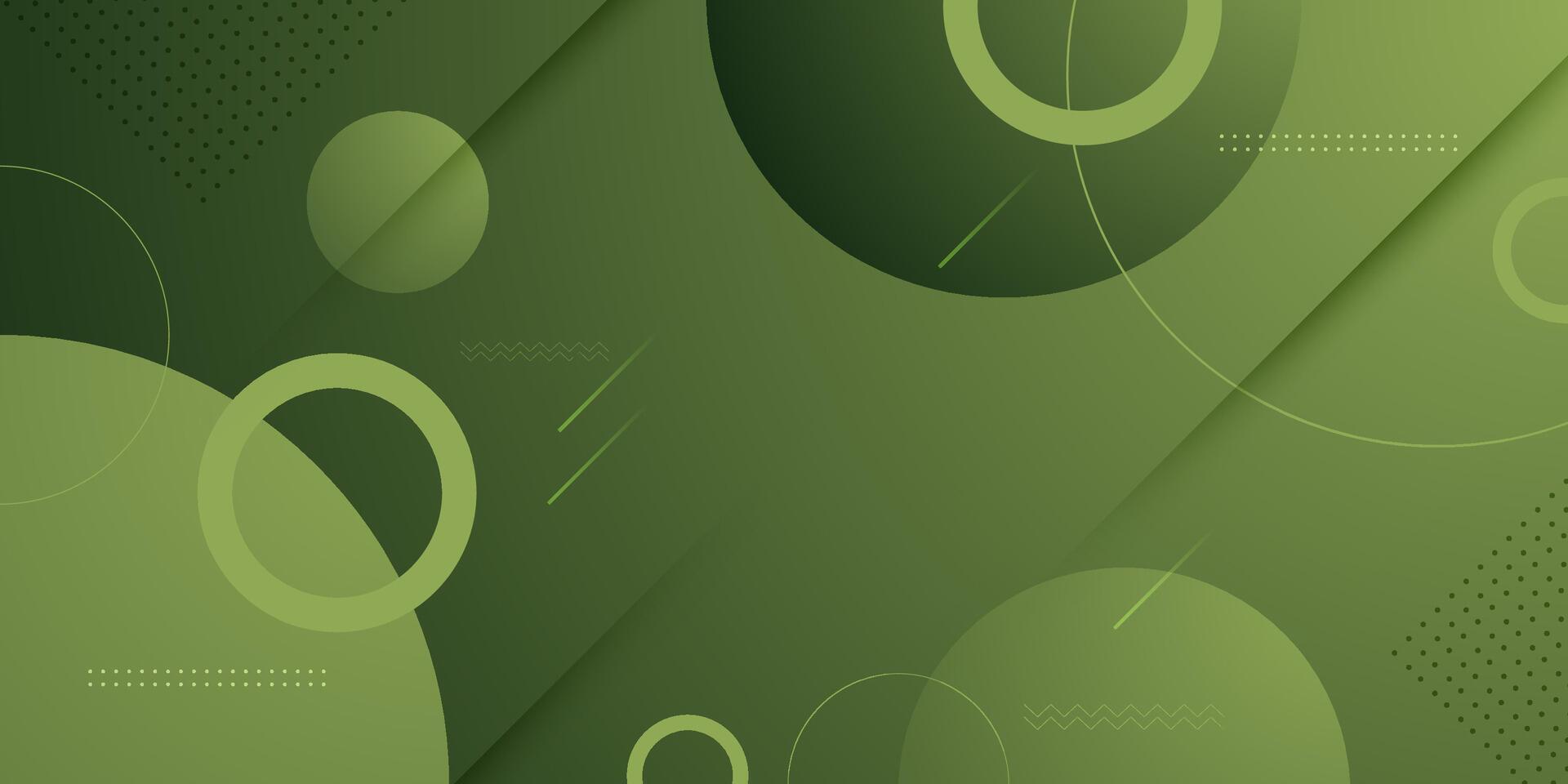Abstract 3D circle background with colorful green shapes pattern design. vector
