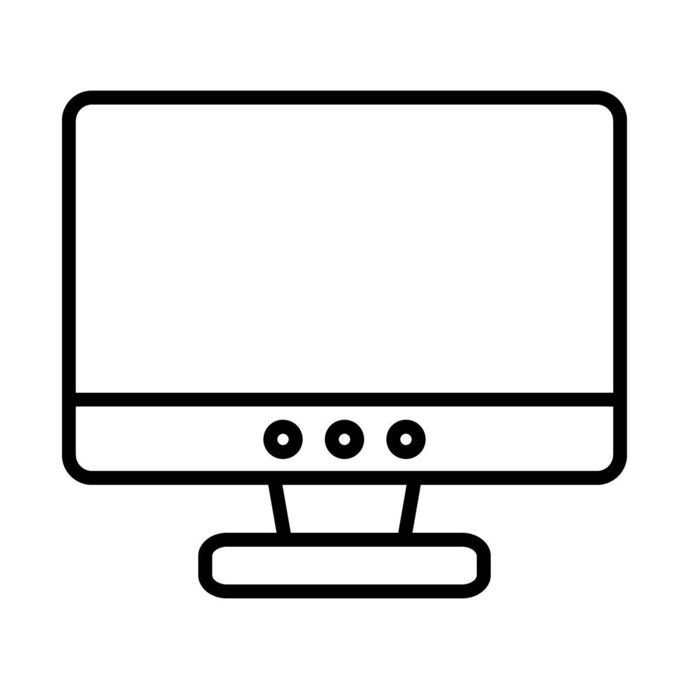 Computer Screen Line Icon Design vector