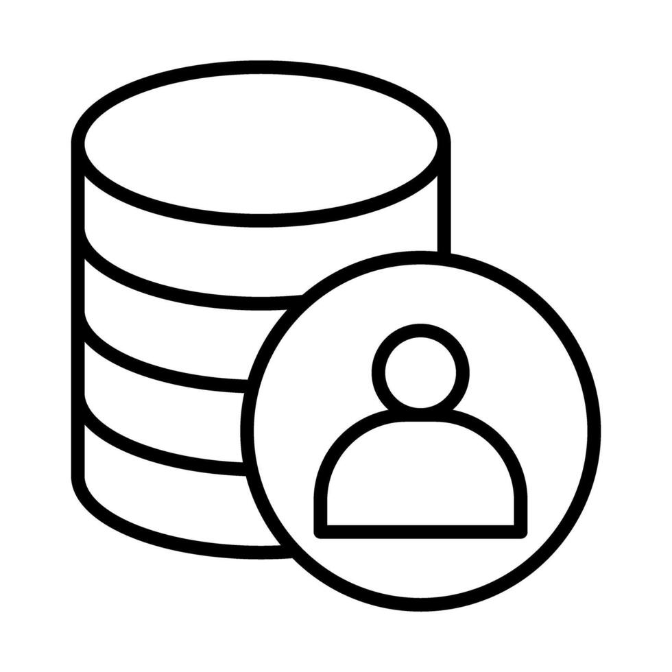 Customer Database Line Icon Design vector