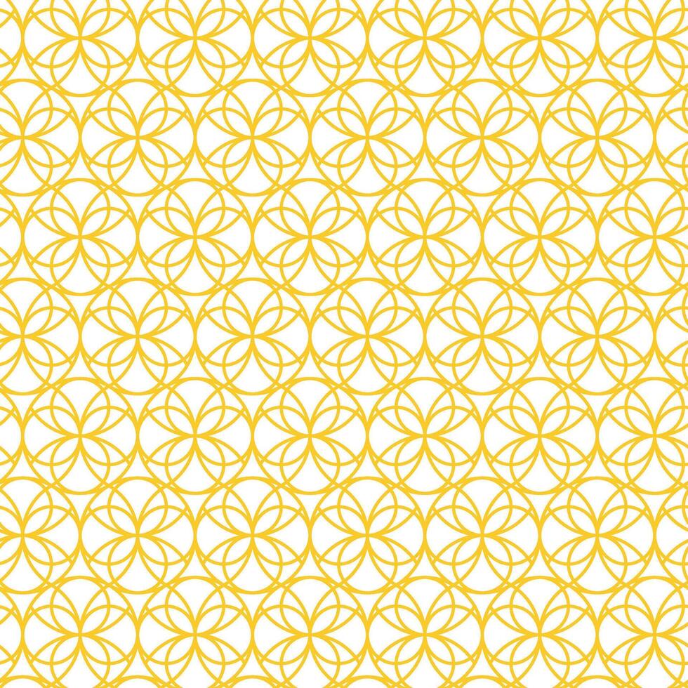 Modern Golden Geometric Pattern Circular and Seamless Design vector