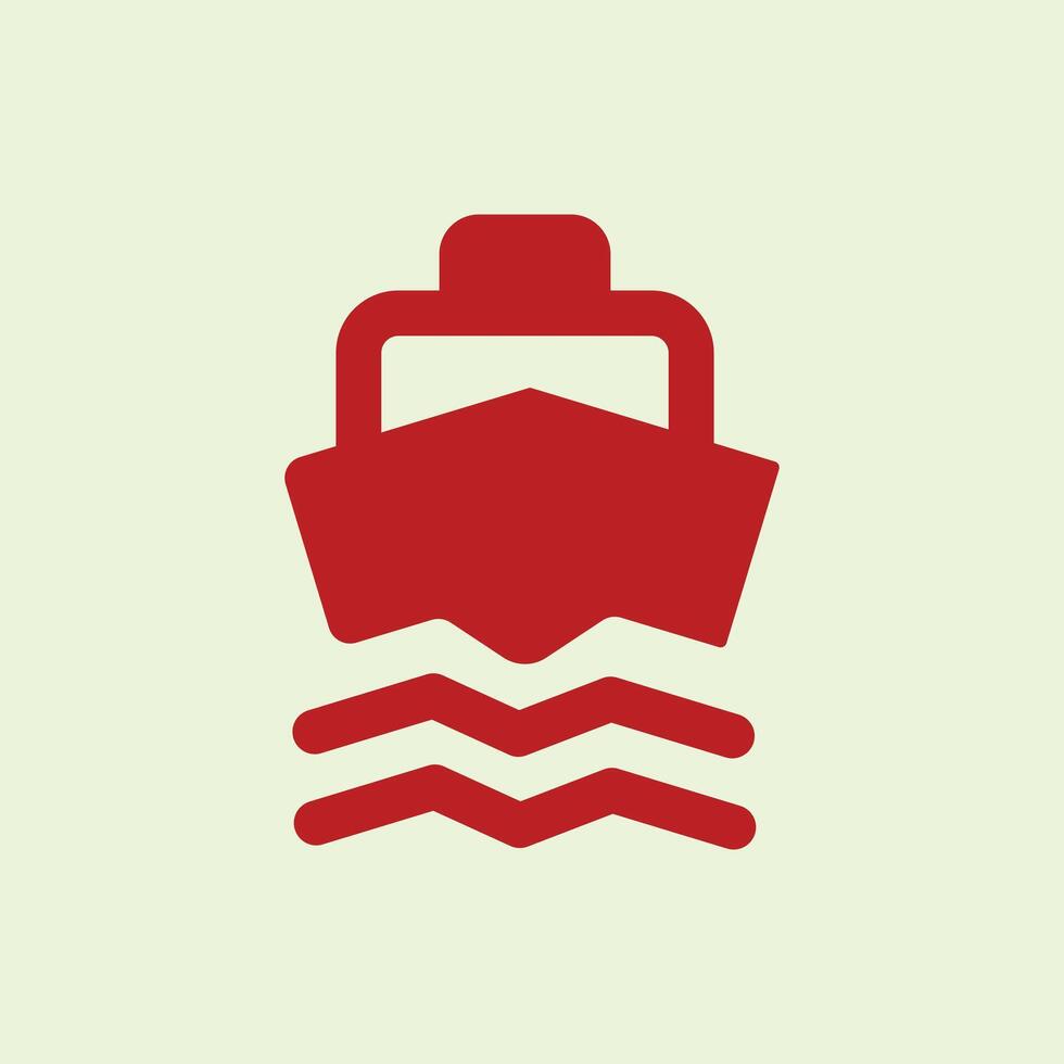 Ship icon. Boat icon in flat color style. Design elements Editable sailboat icon illustration in eps10 format. Illustration design of a water vehicle with a screen vector