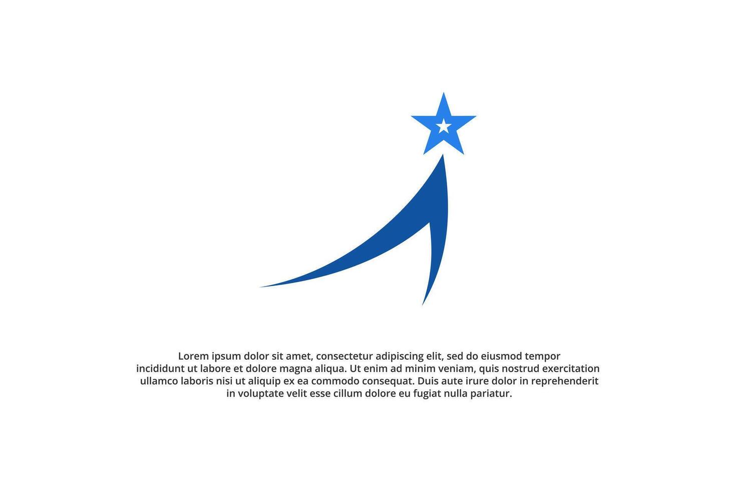 letter a and shooting star logo design vector