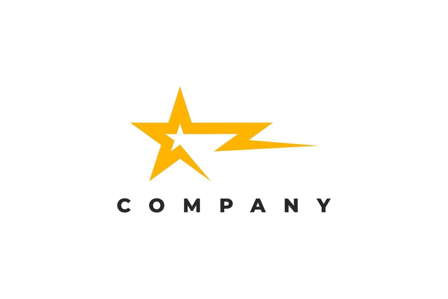shooting star lightning and energy logo vector